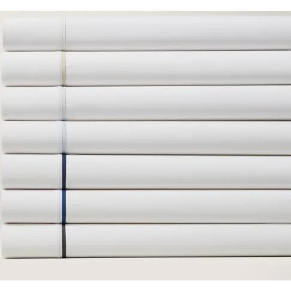 RALPH LAUREN 2 King Pillow Cases Organic Cotton Palmer Percale White Polo Navy - Picture 4 of 4
